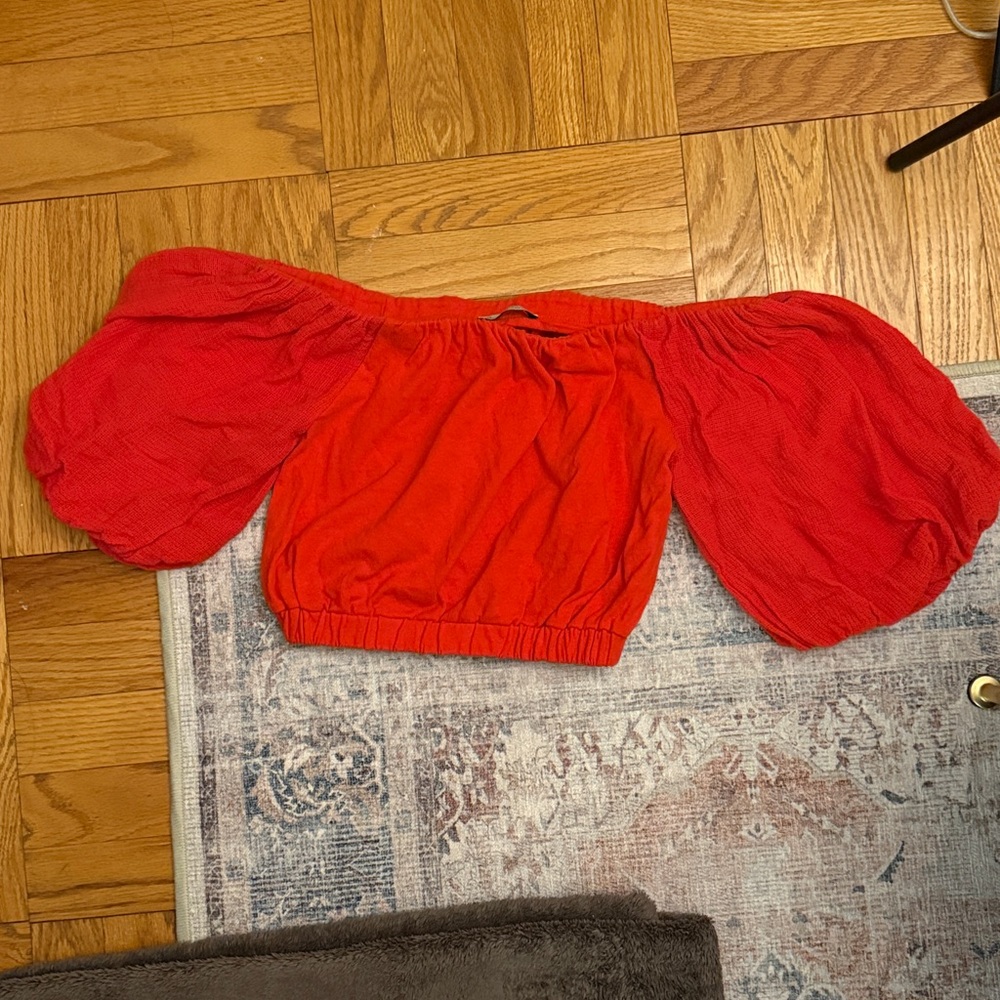 Zara Vibrant Red Top